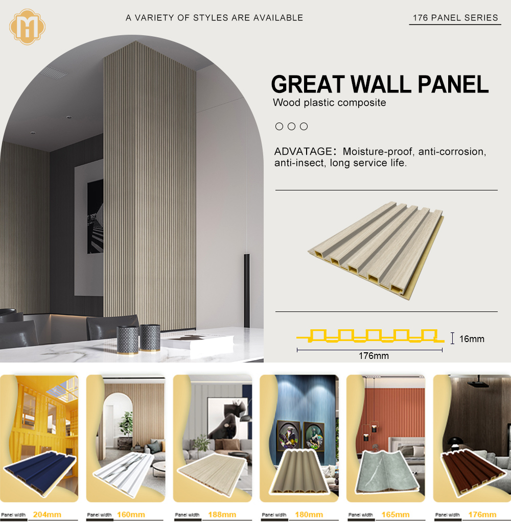 Panel de pared de rejilla de madera blanca de 176 mm
