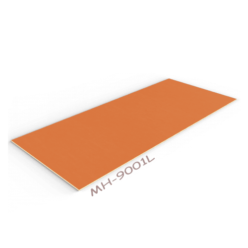 Panel de pared grande de WPC sólido con revestimiento de tela naranja Hermes