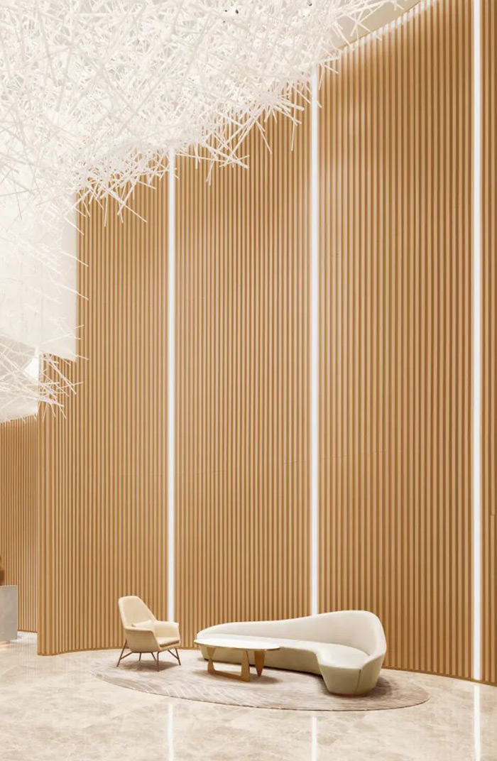 Panel estriado de fibra de bambú
